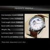 Wholesale Men's Fully Automatic Mechanical Watch With Round Dial Alloy Case Genuine Leather Strap Stainless Steel Buckle Mineral Reinforced Glass Mirror
