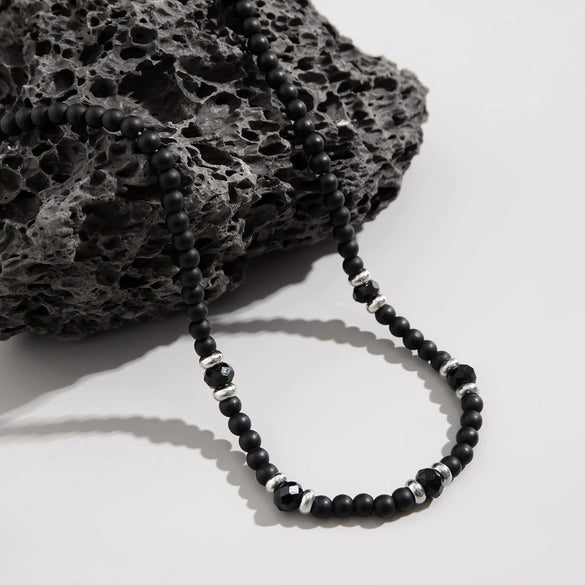 Wholesale Men's Hip Hop Geometric Plastic Resin Handmade Beaded Necklace