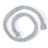 Wholesale Men's Hip Hop Necklace Cuban Chain Copper 18K Gold Double Row Micro Inlaid Zircon
