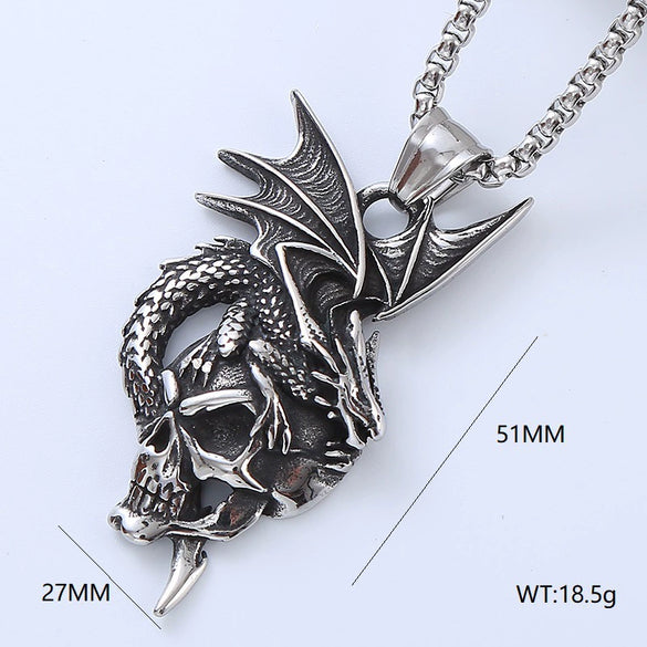 Wholesale Men's Hip Hop Stainless Steel Geometric Polished Necklace