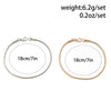 Wholesale Men's Hip Hop Style Double Layer Snake Bone Chain Bracelet Copper Electroplated
