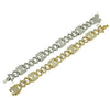 Wholesale Men's Hiphop Alloy Geometric Diamondinlaid Cuban Bracelet With Japanese Buckle