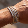 Wholesale Men's Hiphop Geometric Stainless Steel Electroplated Bracelet