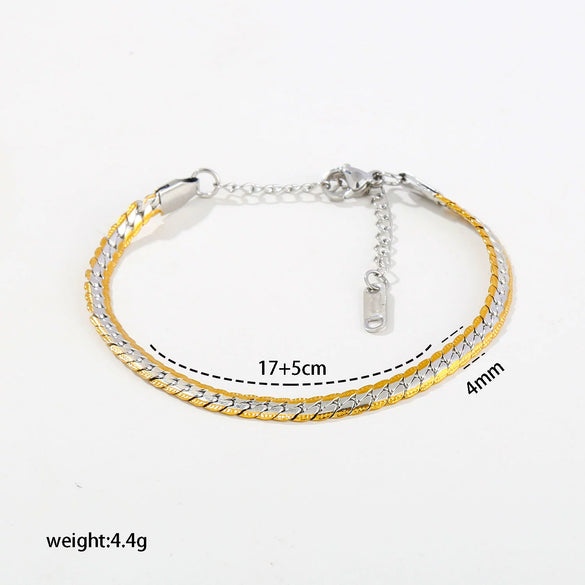 Wholesale Men's Hiphop Geometric Stainless Steel Electroplated Bracelet