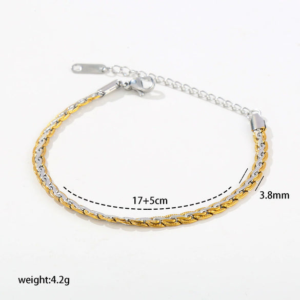 Wholesale Men's Hiphop Geometric Stainless Steel Electroplated Bracelet