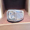 Wholesale Men's Jewelry Copper Geometric Zircon Ring