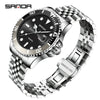 Wholesale Men's Leisure Style Round Dial Waterproof Quartz Watch With Steel Band Alloy Case And Mineral Reinforced Mirror