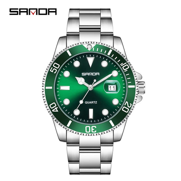 Wholesale Men's Leisure Style Round Dial Waterproof Quartz Watch With Steel Band Alloy Case And Mineral Reinforced Mirror