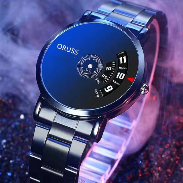 Wholesale Men's Leisure Style Steel Automatic Movement Waterproof Round Watch