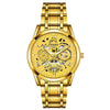 Wholesale Men's Leisure Waterproof Luminous Hollow Quartz Watch With Alloy Strap And Case Mineral Reinforced Glass Mirror And Stainless Steel Buckle