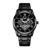 Wholesale Men's Leisure Waterproof Luminous Hollow Quartz Watch With Alloy Strap And Case Mineral Reinforced Glass Mirror And Stainless Steel Buckle