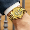 Wholesale Men's Leisure Waterproof Luminous Hollow Quartz Watch With Alloy Strap And Case Mineral Reinforced Glass Mirror And Stainless Steel Buckle
