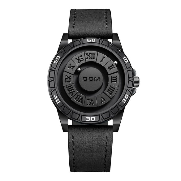 Wholesale Men's Magnetic Ball Suspension Watch With Black Technology Sense Fashion Zinc Alloy Round Dial Stainless Steel Buckle Waterproof