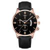Wholesale Men's Metal Case Leather Strap Quartz Watch With Round Dial And Fashion Style