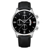 Wholesale Men's Metal Case Leather Strap Quartz Watch With Round Dial And Fashion Style