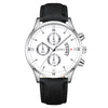 Wholesale Men's Metal Case Leather Strap Quartz Watch With Round Dial And Fashion Style