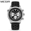 Wholesale Men's Multifunctional Ultrathin Business Style Silicone Band Alloy Case Round Waterproof Luminous Calendar Watch
