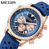 Wholesale Men's Multifunctional Ultrathin Business Style Silicone Band Alloy Case Round Waterproof Luminous Calendar Watch