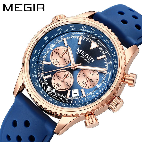 Wholesale Men's Multifunctional Ultrathin Business Style Silicone Band Alloy Case Round Waterproof Luminous Calendar Watch