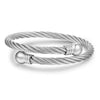 Wholesale Men's Open Titanium Steel Bracelet With Geometric Design And Electroplating Treatment