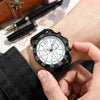 Wholesale Men's Outdoor Multifunctional Sports Quartz Watch Alloy Case Imitation Leather Strap Round Dial