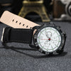 Wholesale Men's Outdoor Multifunctional Sports Quartz Watch Alloy Case Imitation Leather Strap Round Dial