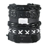 Wholesale Men's Punk Style Handwoven Leather Bracelet With Owl Wings Pattern