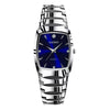 Wholesale Men's Quartz Watch Retro Fashionable With Alloy Case Strap Rose Gold Buckle Mineral Reinforced Glass Mirror Square Dial