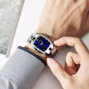 Wholesale Men's Quartz Watch Retro Fashionable With Alloy Case Strap Rose Gold Buckle Mineral Reinforced Glass Mirror Square Dial