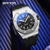 Wholesale Men's Quartz Watch With Calendar Fashion Stereo Plaid Zinc Alloy Case Silicone Strap Mineral Strengthened Blue Light Glass Mirror Round Dial