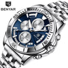 Wholesale Men's Quartz Watch With Fashion Style Waterproof Luminous Alloy Case Stainless Steel Strap And Buckle Round Dial Mineral Strengthened Glass Mirror