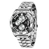 Wholesale Men's Quartz Watch With Fashion Style Waterproof Luminous Alloy Case Stainless Steel Strap And Buckle Round Dial Mineral Strengthened Glass Mirror