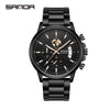 Wholesale Men's Quartz Watch Zinc Alloy Case Steel Belt Round Dial Waterproof Leisure Style