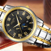 Wholesale Men's Quartz Watches Alloy Case Mineral Reinforced Glass Mirror Round Dial Business Style