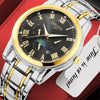 Wholesale Men's Quartz Watches Alloy Case Mineral Reinforced Glass Mirror Round Dial Business Style