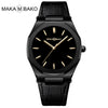 Wholesale Men's Quartz Watches With Octagonal And Round Dials Mineral Strengthened Glass Mirror Stainless Steel Clasp Metal Case Genuine Leather Strap Waterproof And Printed Logo