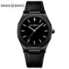 Wholesale Men's Quartz Watches With Octagonal And Round Dials Mineral Strengthened Glass Mirror Stainless Steel Clasp Metal Case Genuine Leather Strap Waterproof And Printed Logo