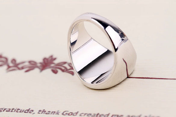 Wholesale Men's Retro Alloy Ring With Geometric Pattern And Electroplating Process