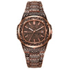 Wholesale Men's Retro Engraved Quartz Watch Alloy Case Stainless Steel Clasp Steel Strip Strap Round Dial