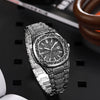 Wholesale Men's Retro Engraved Quartz Watch Alloy Case Stainless Steel Clasp Steel Strip Strap Round Dial