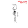 Wholesale Men's Retro Punk Fashion Alloy Feather Leaf Pendant Earrings With Electroplating