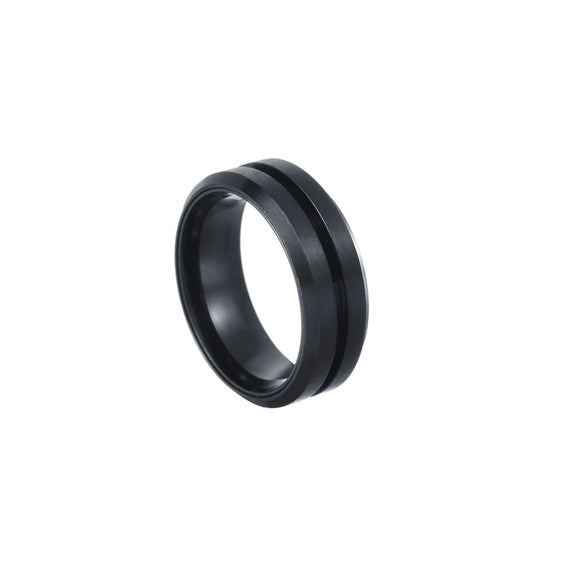 Wholesale Men's Rotating Decompression Titanium Stainless Steel Ushaped Ring Jewelry With Vacuum Plating