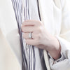 Wholesale Men's S925 Sterling Silver Geometric Ring With Electroplating Adjustable