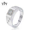 Wholesale Men's S925 Sterling Silver Geometric Ring With Electroplating Adjustable