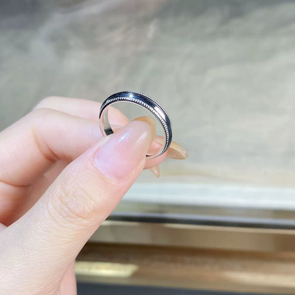 Wholesale Men's S925 Sterling Silver Geometric Ring With Electroplating