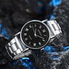 Wholesale Men's Simple Casual Quartz Watch With Stainless Steel Band And Round Dial Made Of Plastic Case And Alloy Buckle