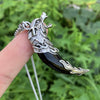 Wholesale Men's Spike Pendant Necklace With Silicone Material Ins Niche Design Handmade Animal And Zodiac Signs Pattern Ball Bead Chain