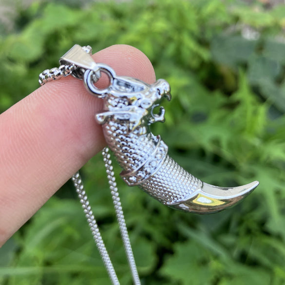 Wholesale Men's Spike Pendant Necklace With Silicone Material Ins Niche Design Handmade Animal And Zodiac Signs Pattern Ball Bead Chain
