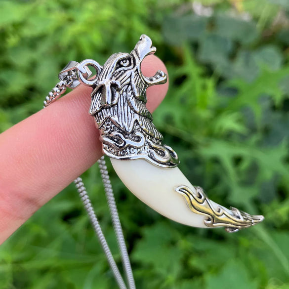 Wholesale Men's Spike Pendant Necklace With Silicone Material Ins Niche Design Handmade Animal And Zodiac Signs Pattern Ball Bead Chain