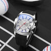 Wholesale Men's Sport Style Barrelshaped Alloy Case Rubber Strap Quartz Watch